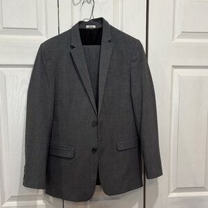 Calvin Klein Dark Gray Two-Button Boys pant suit